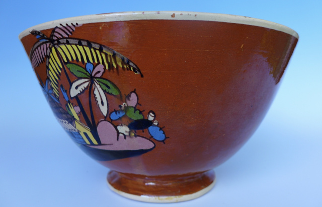 Vintage XL Tlaquepaque "Flight to Egypt" bowl 11 5/8" diam.